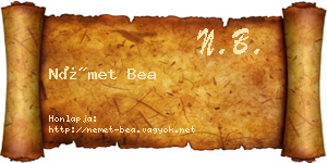 Német Bea névjegykártya